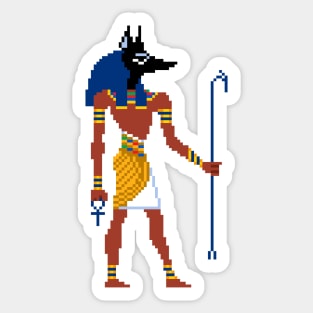 Anubis hieroglyph pixel art Sticker